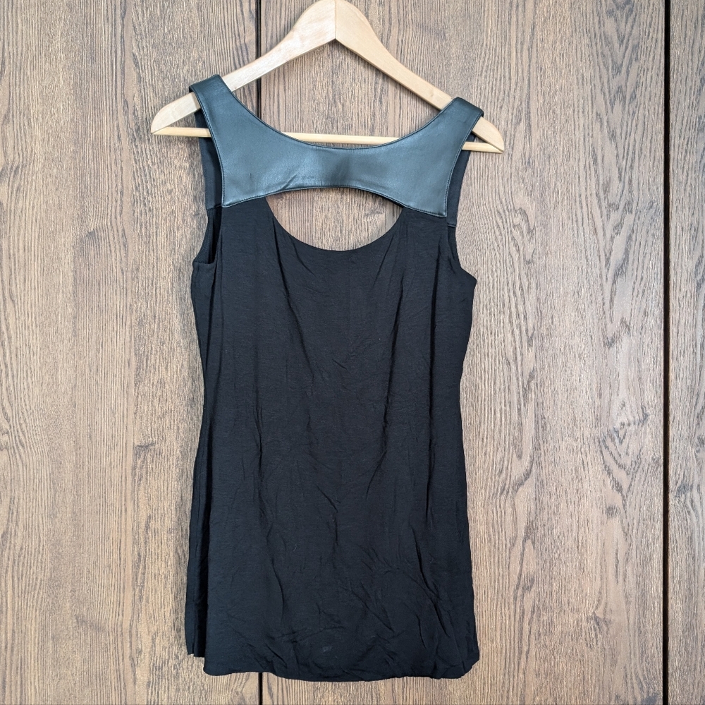 Bailey 44 Faux Leather Accent Tank M